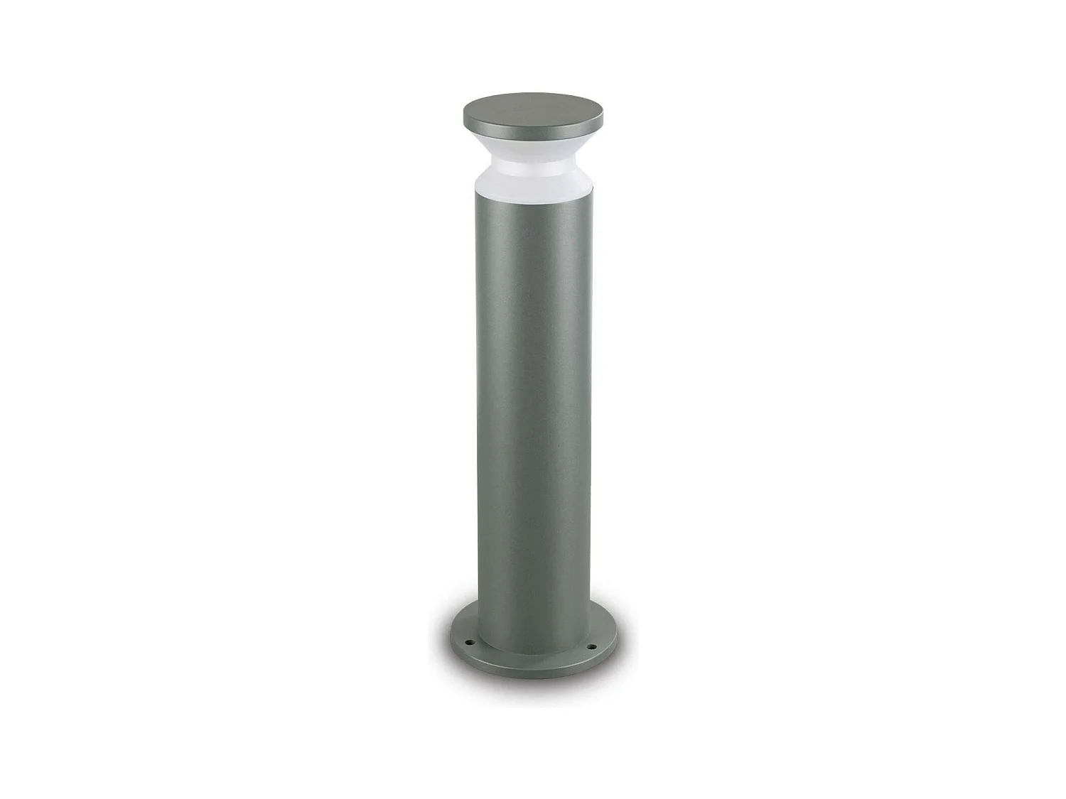 Cilindrische grijs aluminium paal voor buitengebruik