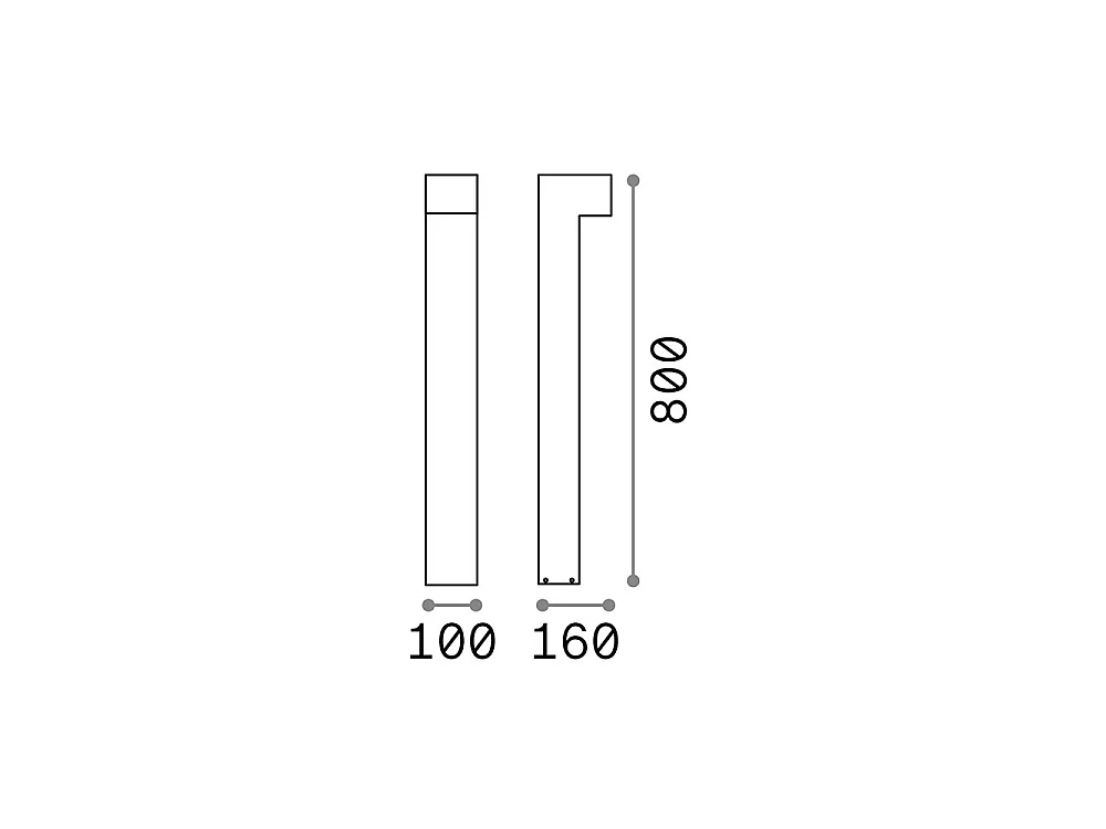 Ideal Lux Sirio - Baliza de exterior 2 luces café claro IP44