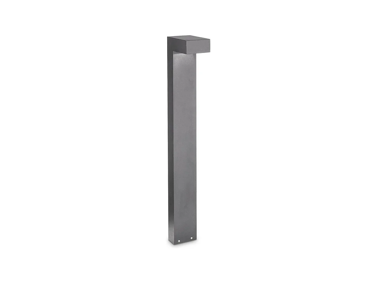 Buitenpaal in grijs aluminium