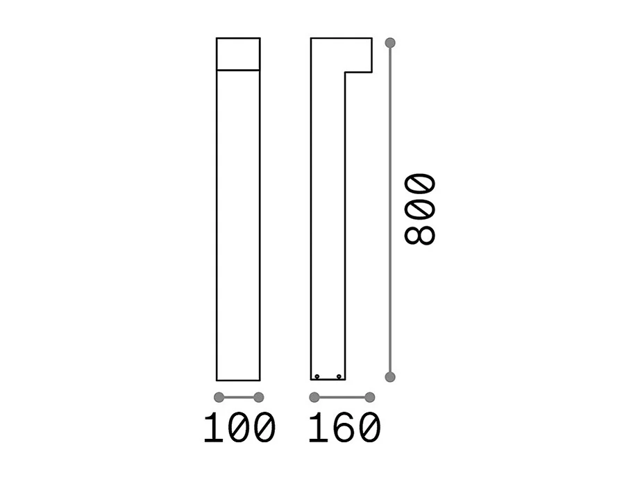 Ideal Lux Sirio - Paletto alto da esterno 2 luci nero IP44, G9