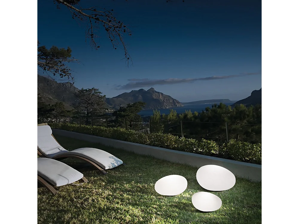 Ideal Lux Sasso 1 lumière extérieure au sol blanc IP44