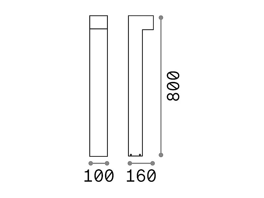Ideal Lux Sirio - 2 leichte Außen Poller weiß IP44, G9