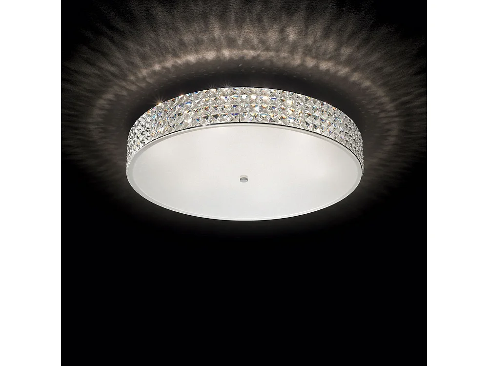 Ideal Lux Roma Grand plafonnier à 12 ampoules au fini chrome, G9