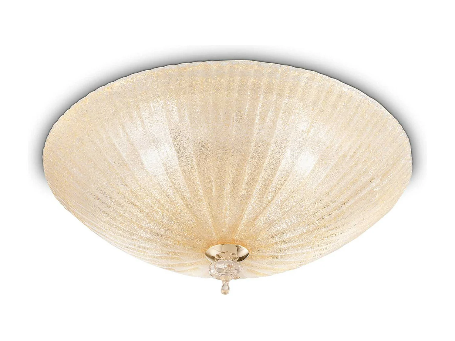 Ideal Lux Shell - 6 Licht Innenwand- / Deckenleuchte Gold mit Braunglas, E27