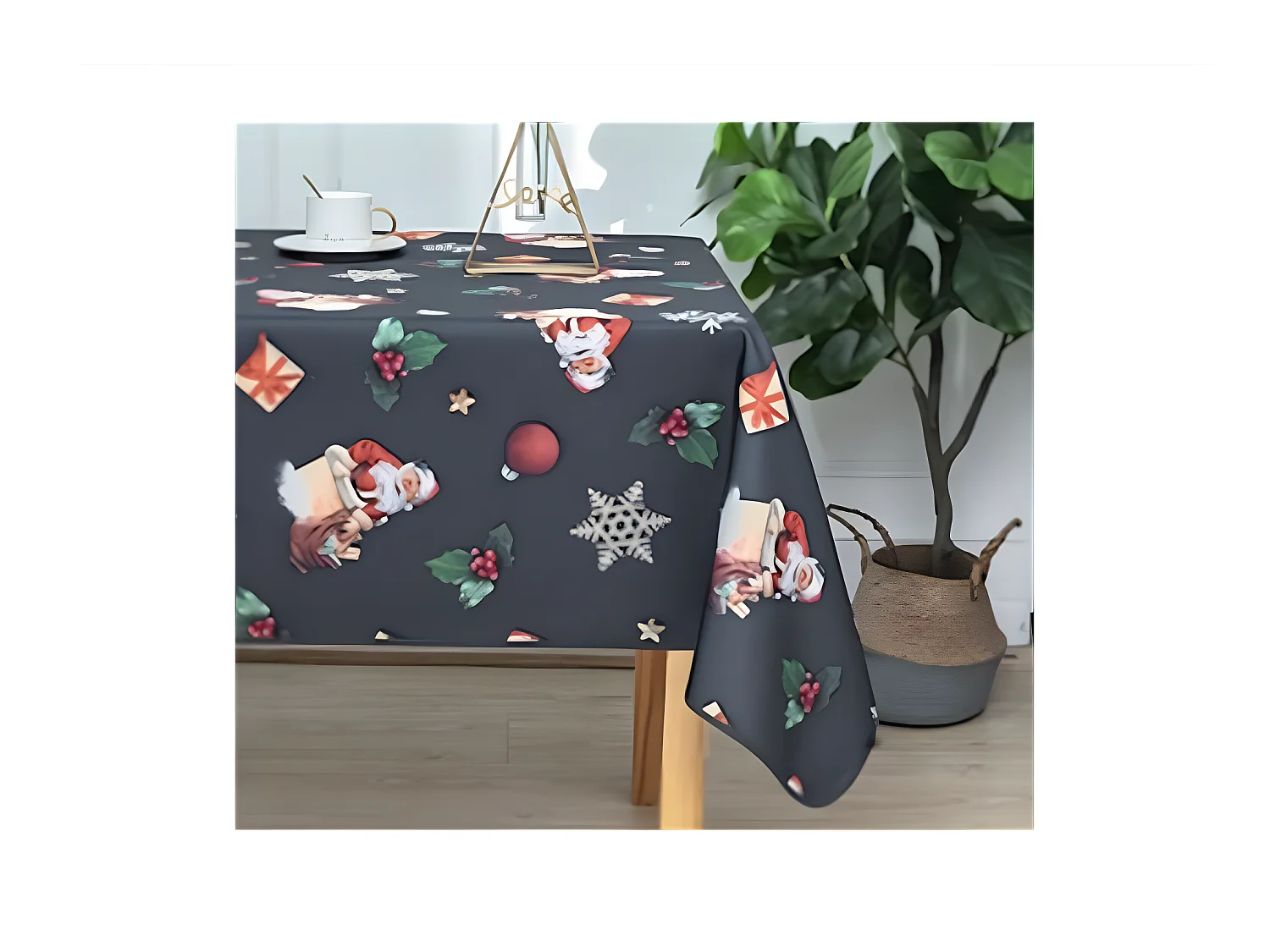 Promo Linge Nappe de Noël Ronde ou Rectangle - Tissu Antitache/Imperméable – Tradition –