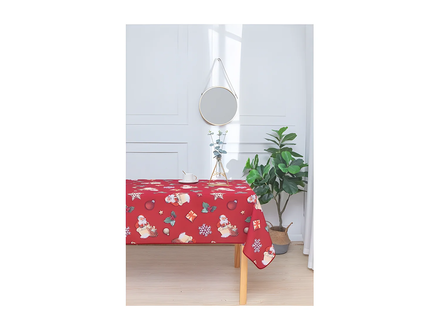 Promo Linge Nappe de Noël Ronde ou Rectangle - Tissu Antitache/Imperméable – Tradition –