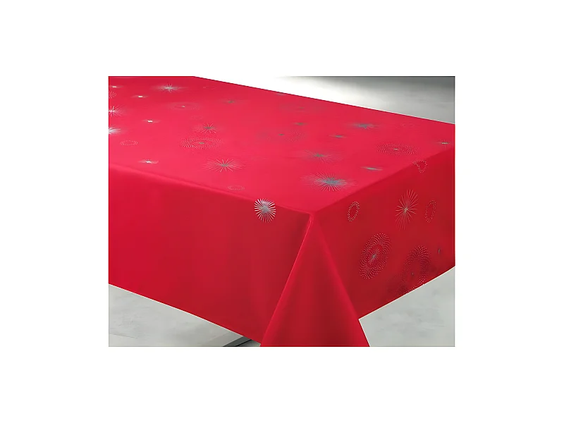 Promo Linge Nappe de Noël Ronde ou Rectangle - Tissu Antitache/Imperméable – Céleste Motif Étoilée