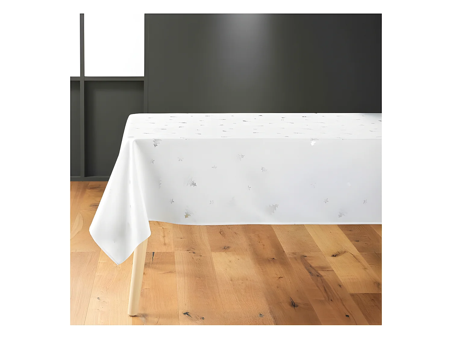 Nappe de Noël Rectangle - Tissu Antitache / Imperméable – Sapin argent – Différentes tailles