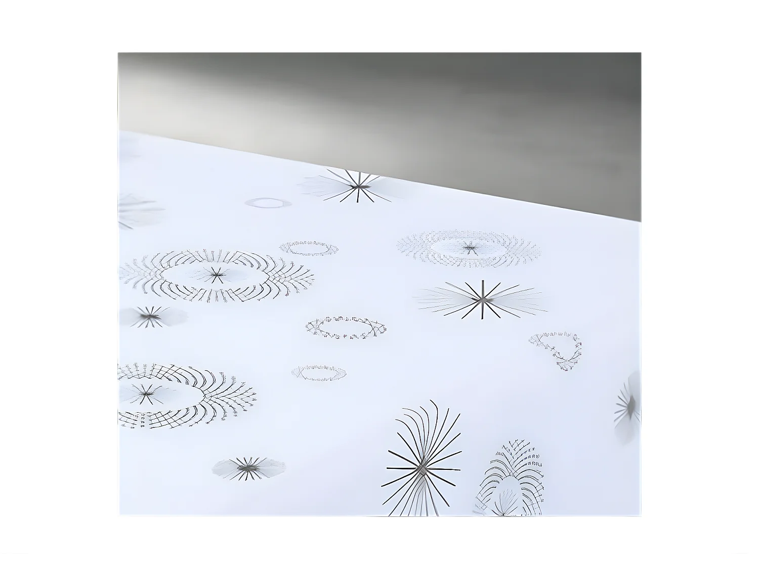 Promo Linge Nappe de Noël Ronde ou Rectangle - Tissu Antitache/Imperméable – Céleste Motif Étoilée