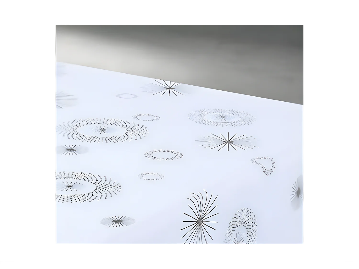 Promo Linge Nappe de Noël Ronde ou Rectangle - Tissu Antitache/Imperméable – Céleste Motif Étoilée