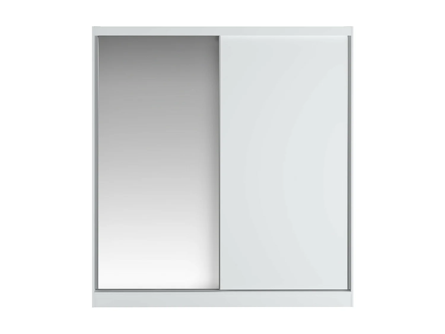 Guarda-roupa 2 portas de correr com espelho L200 cm branco - OCHIRA