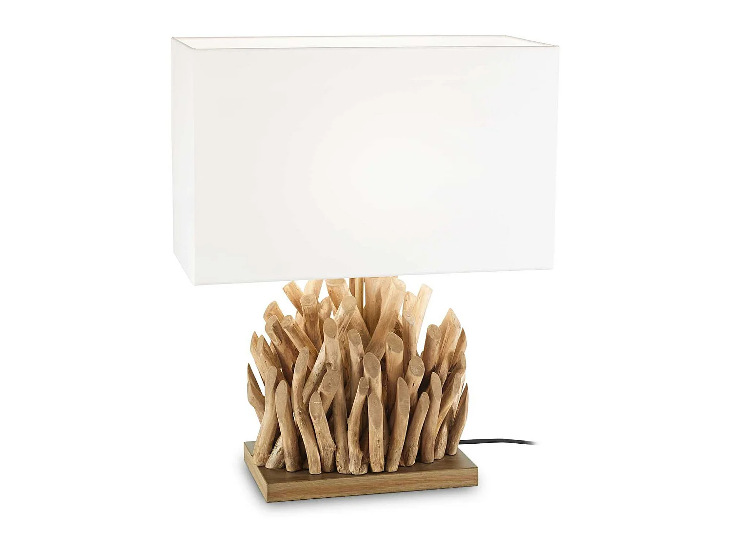 Lampe de table rectangulaire en bois