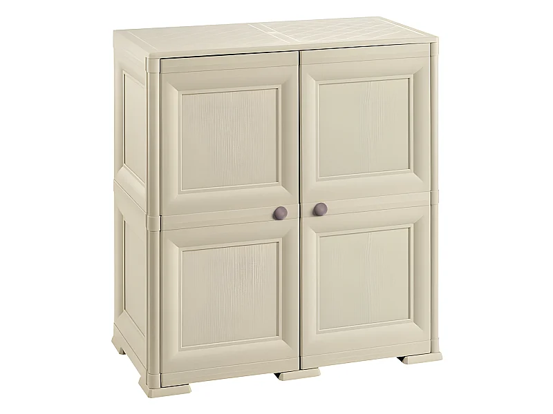 4 Etagères modulaires avec porte-bouteilles 48 gris 279x43x85,5