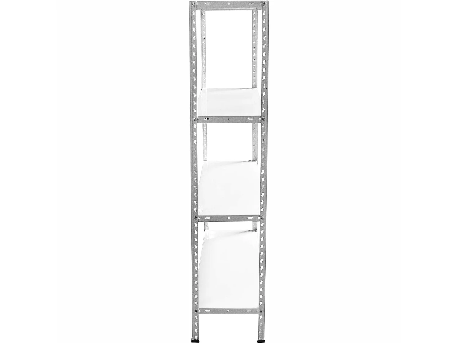 Etagère en métal blanc 4 étagères, 75x30x150 cm
