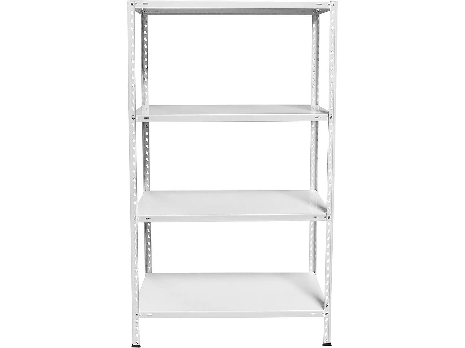 Etagère en métal blanc 4 étagères, 75x30x150 cm