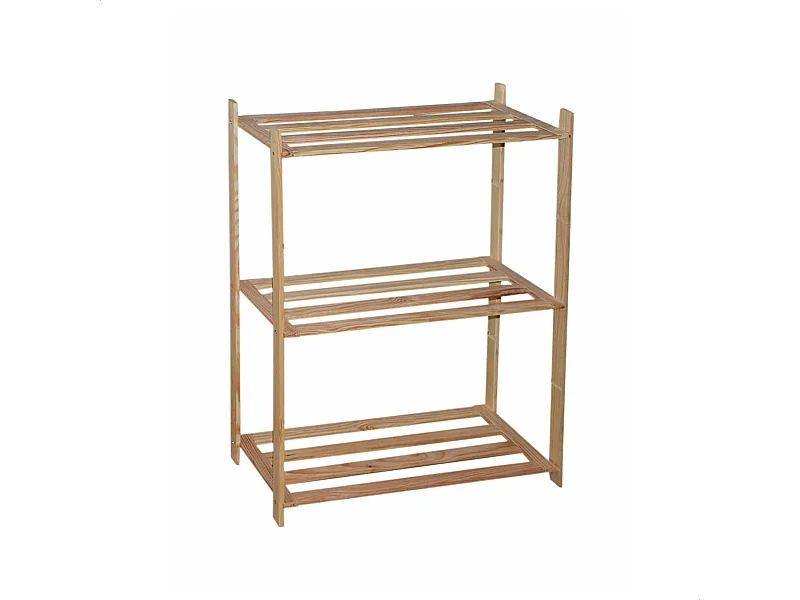 Etagère en bois avec 3 étagères, 90x35x4 cm