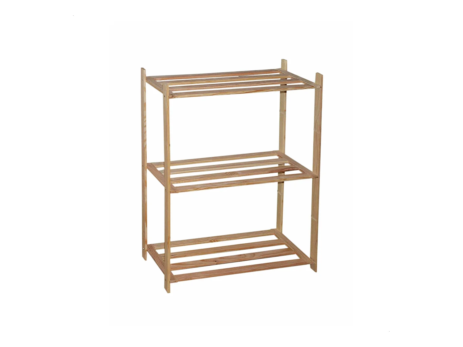 Etagère en bois avec 3 étagères, 90x35x4 cm