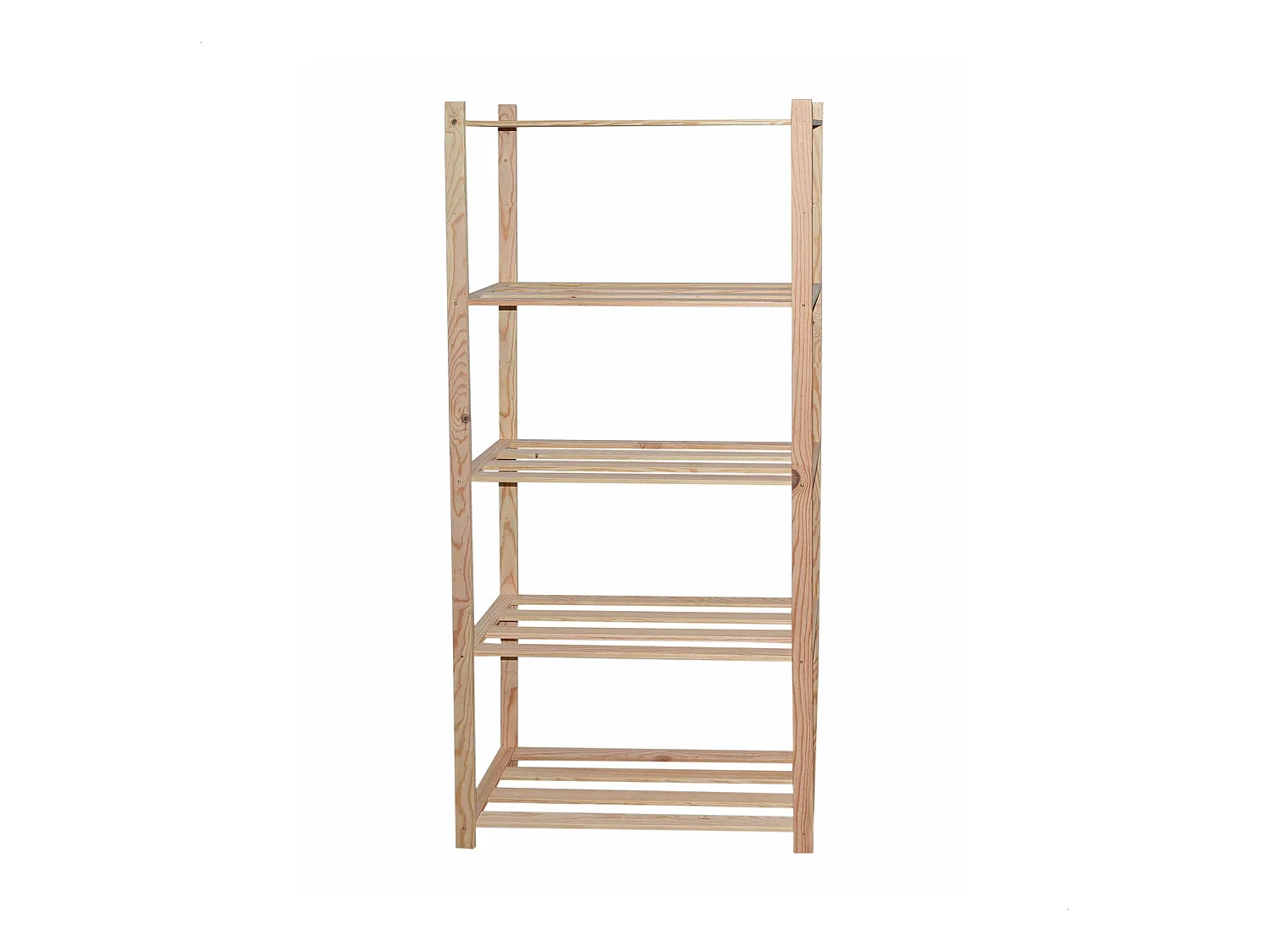Etagère en bois avec 5 tablettes, 170x35x4 cm