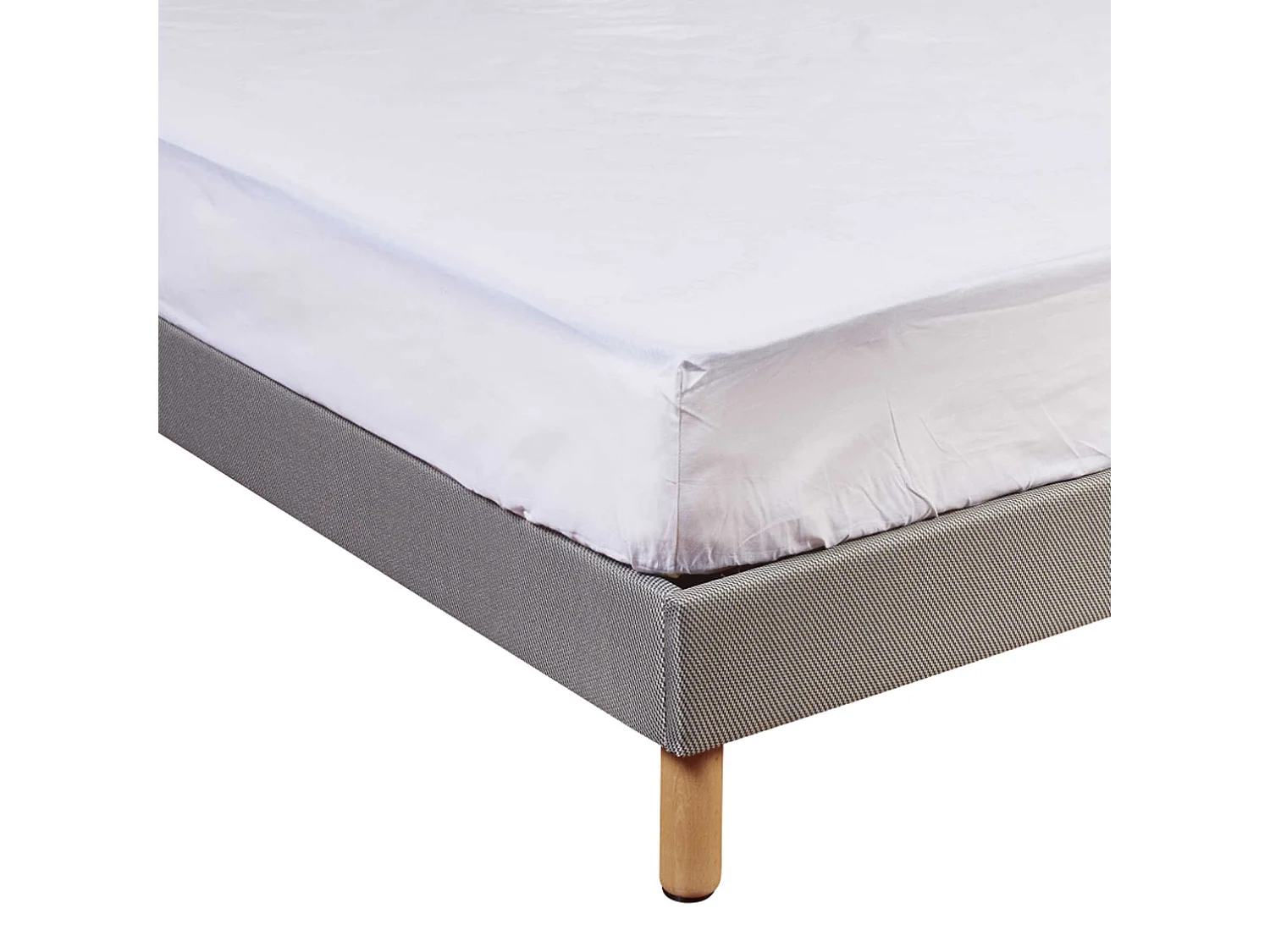 Drap Housse 100% coton Blanc - Bonnet 27 cm 180x210