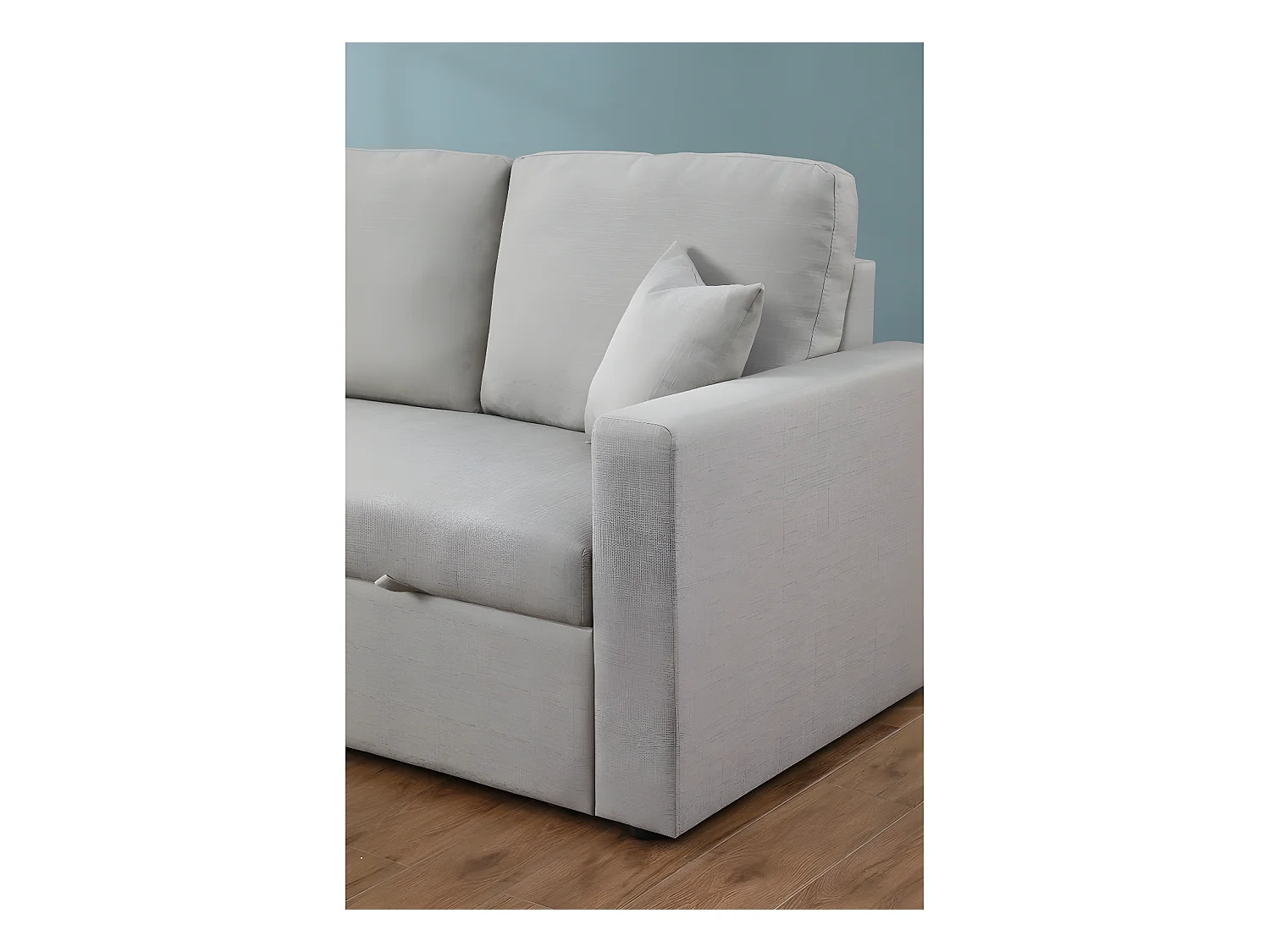 Sofá rinconera convertible/reversible "Alain" con box - 3 plazas - Gris claro