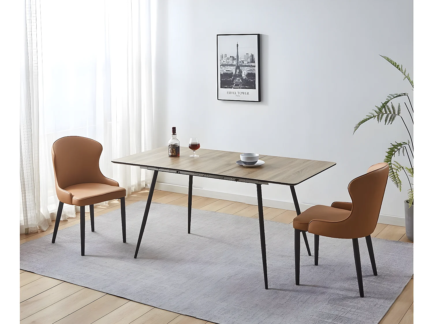 Lot de 2 Chaises "Tina" - Marron