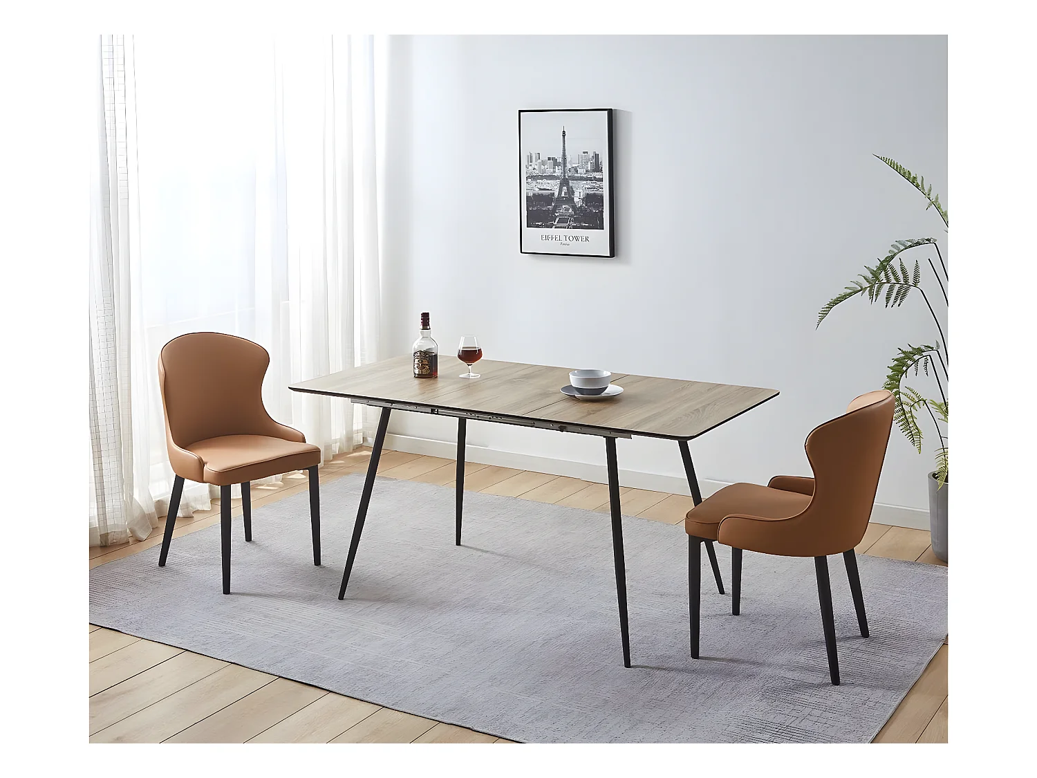 Lote de 2 sillas "Tina" - Marrón