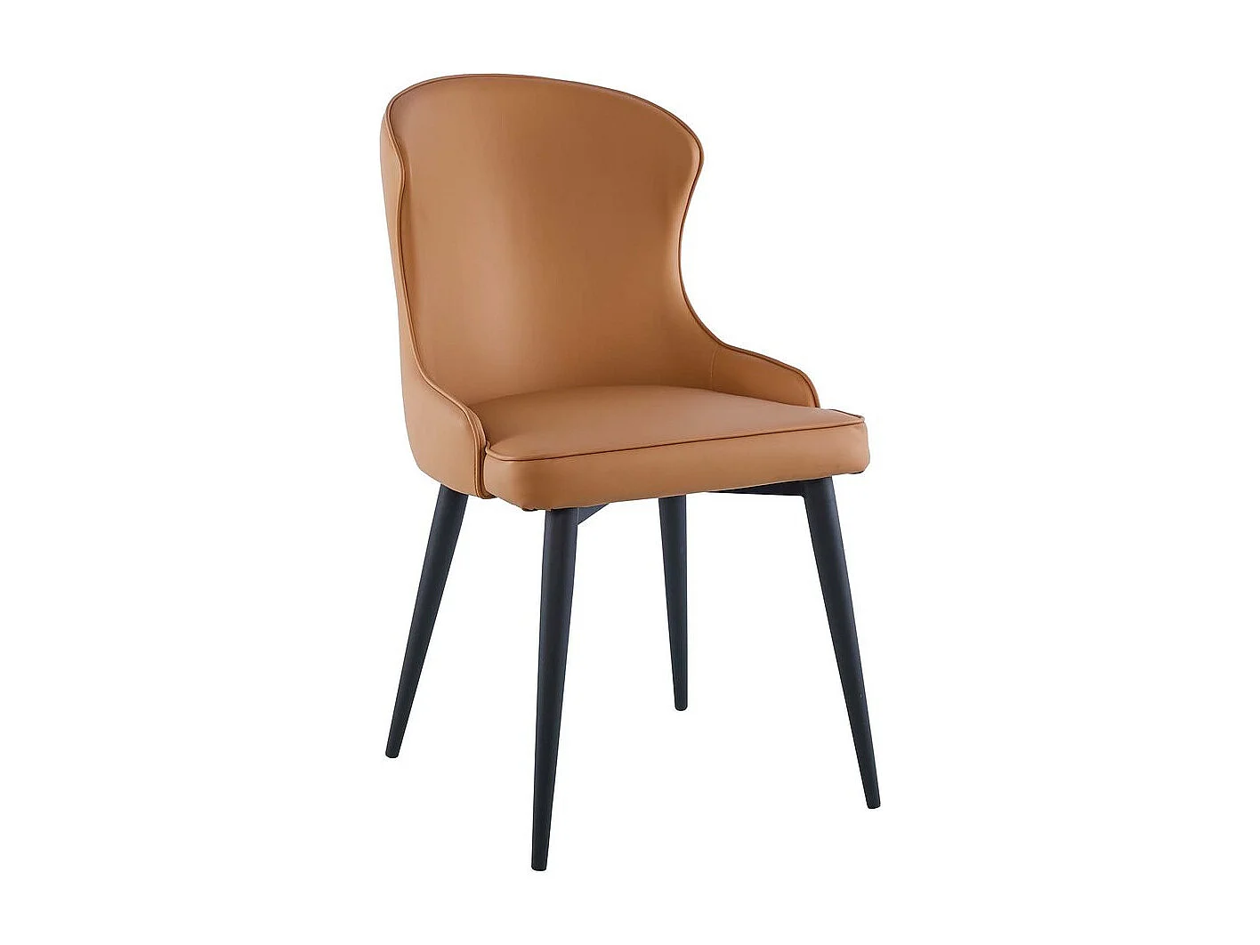 Stoelen set 2 stuks eetkamerstoelen "Tina" - Bruin - kastanjebruin