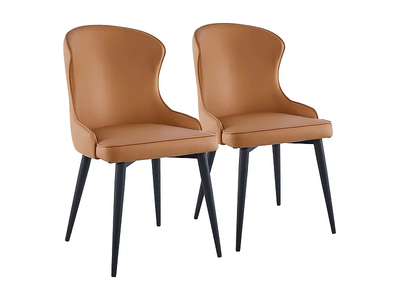 Lot de 2 Chaises "Tina" - Marron