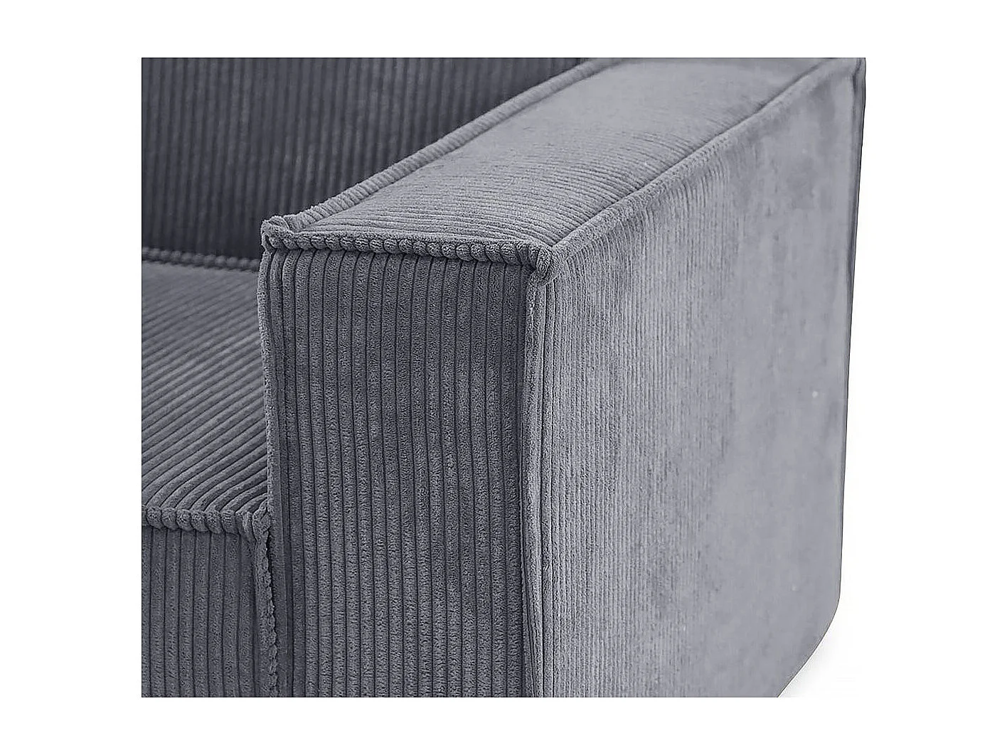 Clivia" corduroy converteerbare fauteuil - Grijs