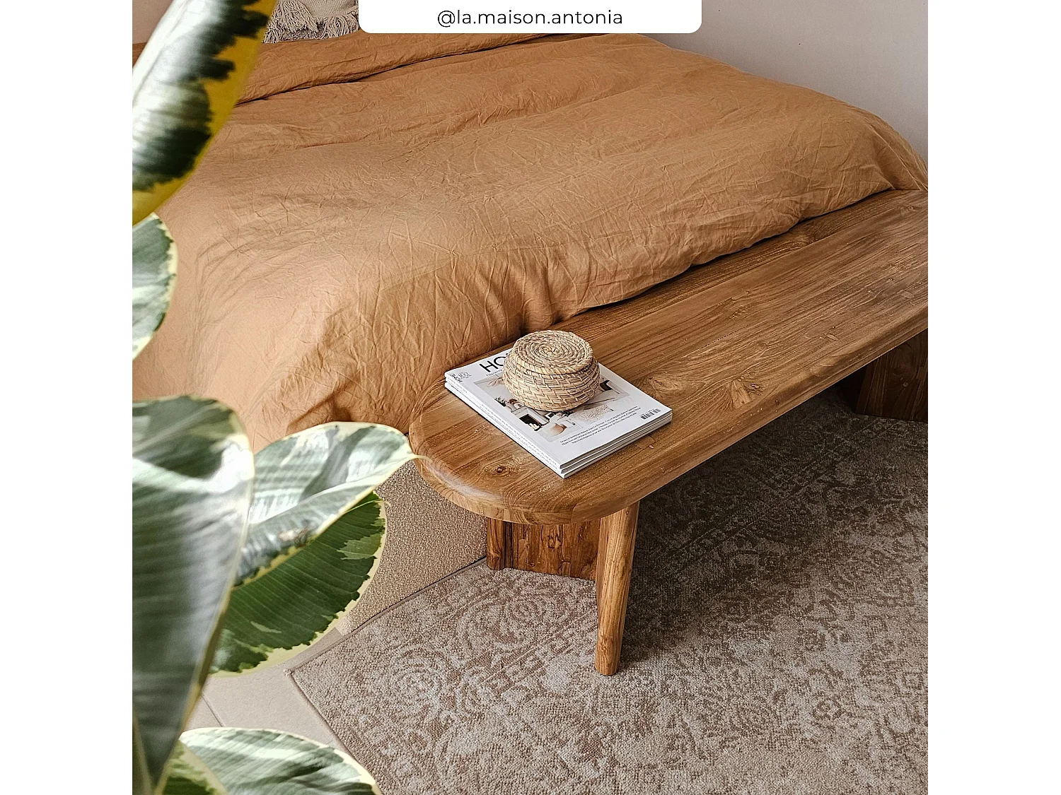 Banc 3 places en bois de teck recyclé 160 cm - Bana