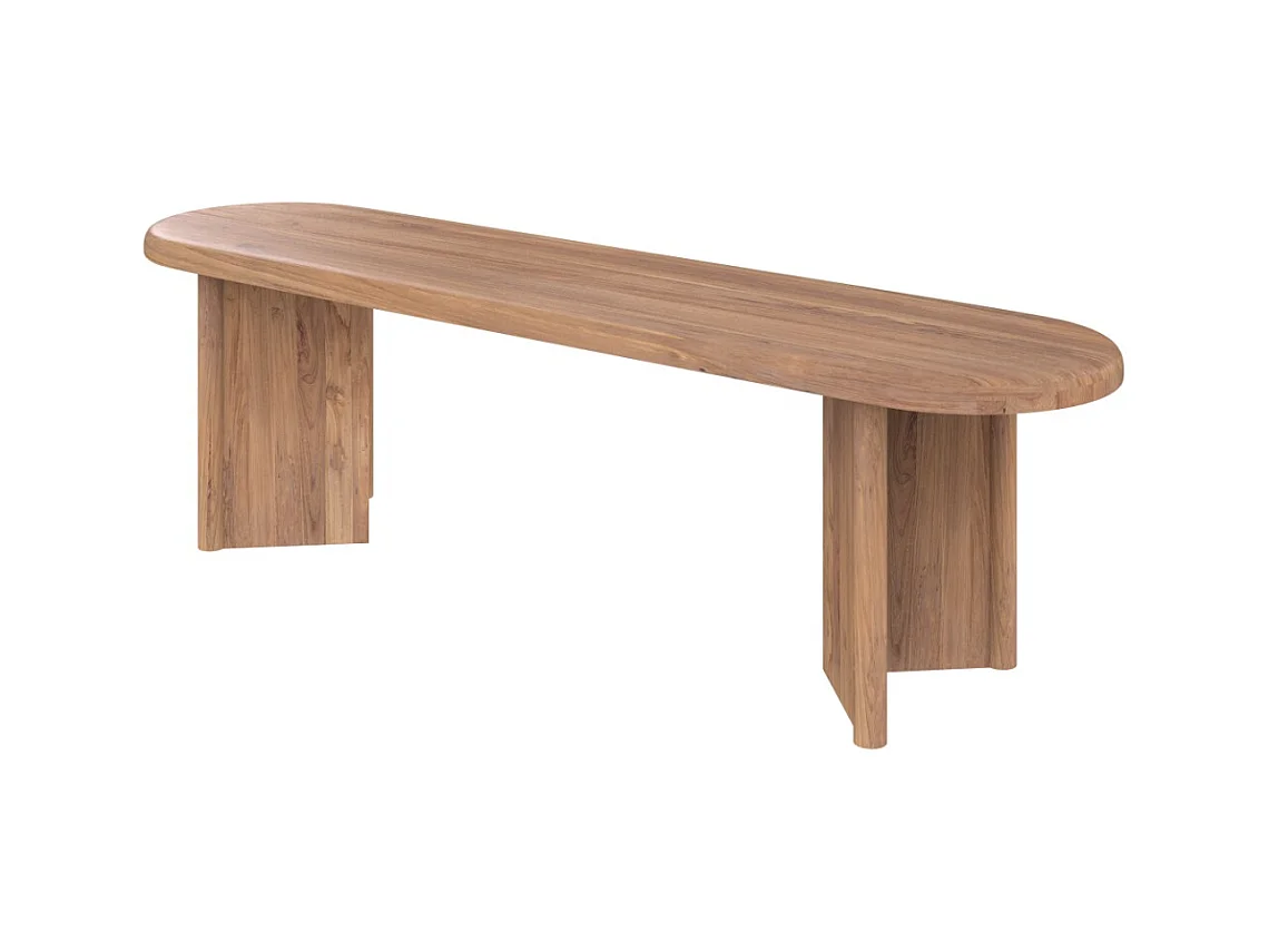 Banc 3 places en bois de teck recyclé 160 cm - Bana