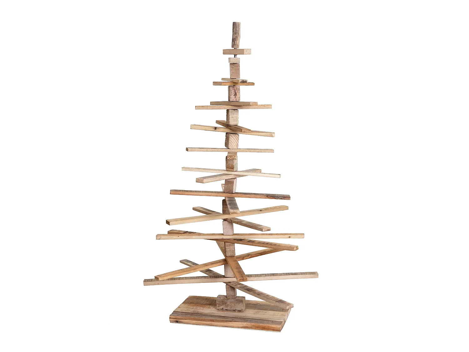 Sapin de Noël décoratif bois marron 82 x 82 x 130 cm 04_0000954