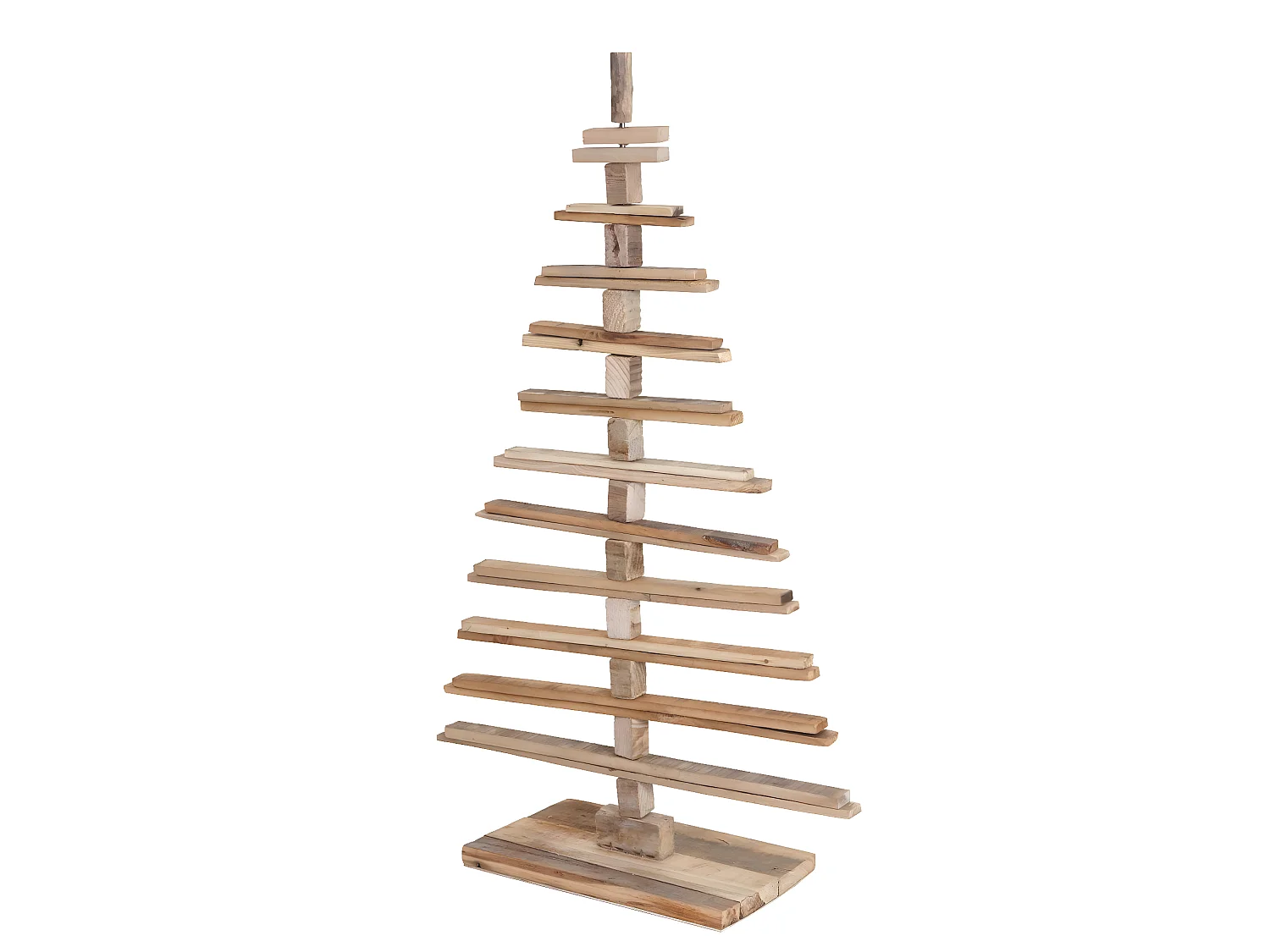 Sapin de Noël décoratif bois marron 82 x 82 x 130 cm 04_0000954