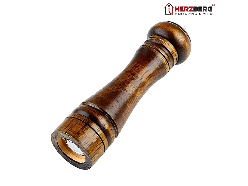 Herzberg Holz Pfeffermühle - Elegantes Design und leistungsstarker Mahlmechanismus