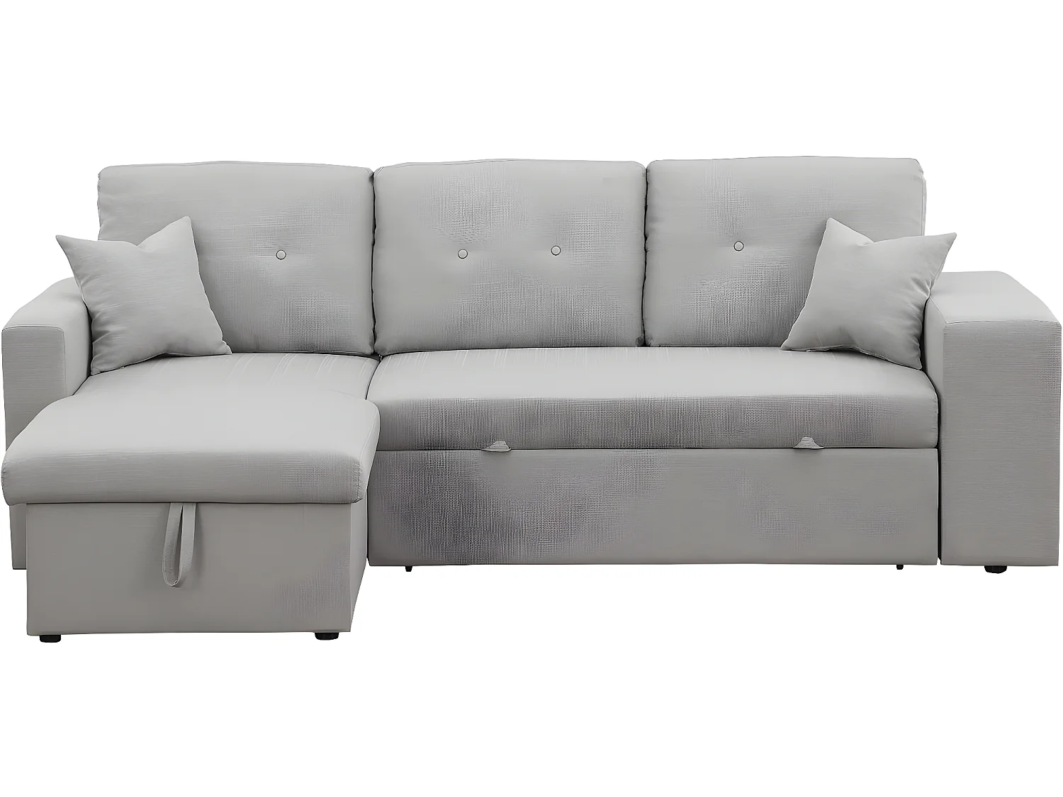 Divano letto angolare/reversibile "Axel" - 3 posti - Grigio chiaro