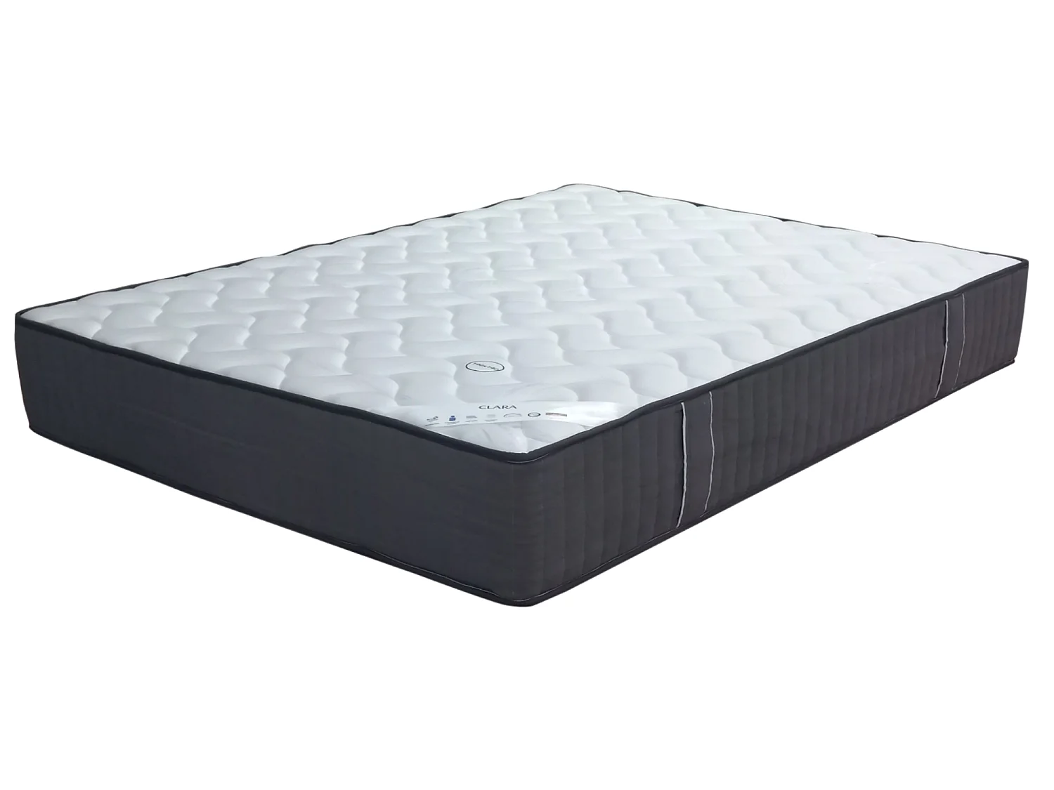 Matelas 120x190 cm Memoire de Forme 65 kg/m3 + Alese - Hauteur 29 cm Ferme + Oreiller Visco - 5 Zones de Confort - ame r