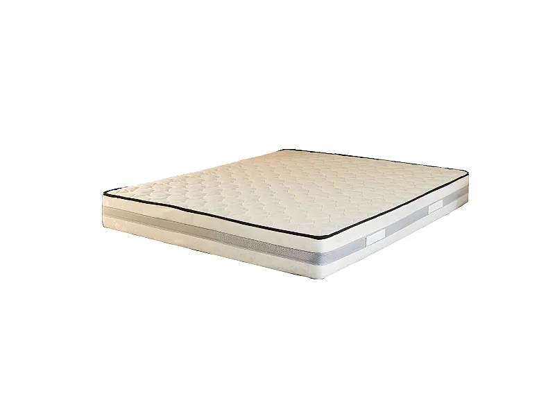 Matelas 90x190 cm Memoire de Forme 70 Kg/m3 - Hauteur 25,5 cm Ferme + Oreiller Visco - 7 Zones de Confort - ame rembourr
