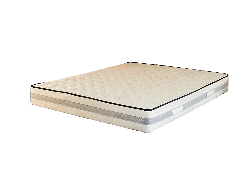 Matelas 70x190 cm Memoire de Forme 70 kg/m3 - Hauteur 25,5 cm Ferme + Oreiller Visco - 7 Zones de Confort - ame rembourr