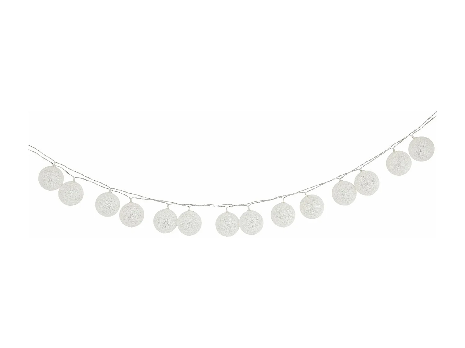 Guirlande LED AMICI à boules blanches, guirlande lumineuse d'intérieur avec 20 boules