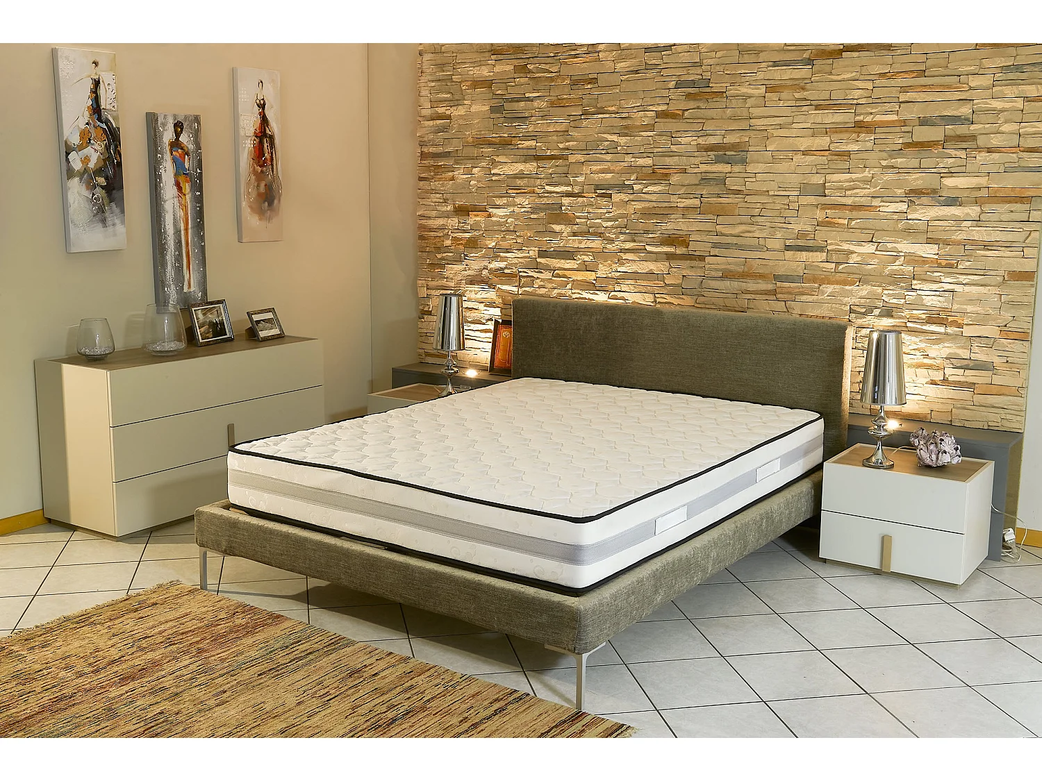 Lot de 2 Matelas 90x200 cm Memoire de Forme 70 Kg/m3 + 2 Aleses - Hauteur 25,5 cm Ferme + 2 Oreillers Visco - 7 Zones de