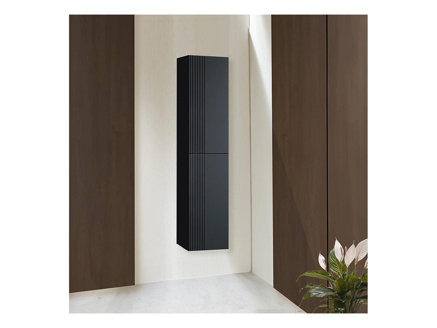 Colonne de salle de bain 160 cm noir Aqualinea