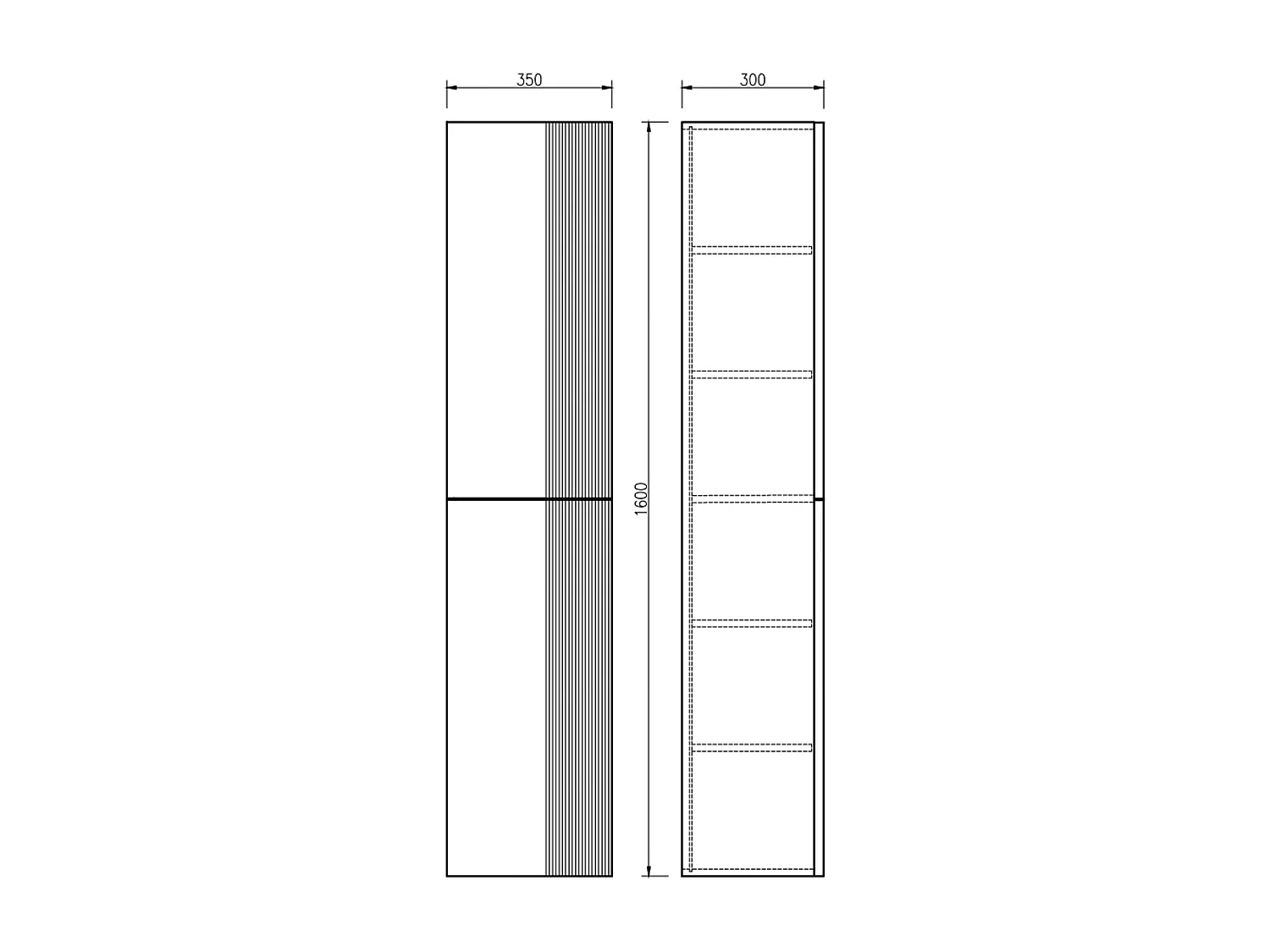 Colonne de salle de bain 160 cm noir Aqualinea