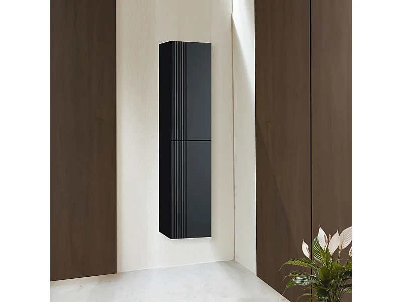 Colonne de salle de bain 160 cm noir Aqualinea