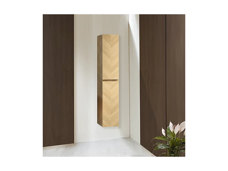 Colonne de salle de bain 160 cm motif chevron Aquapunto