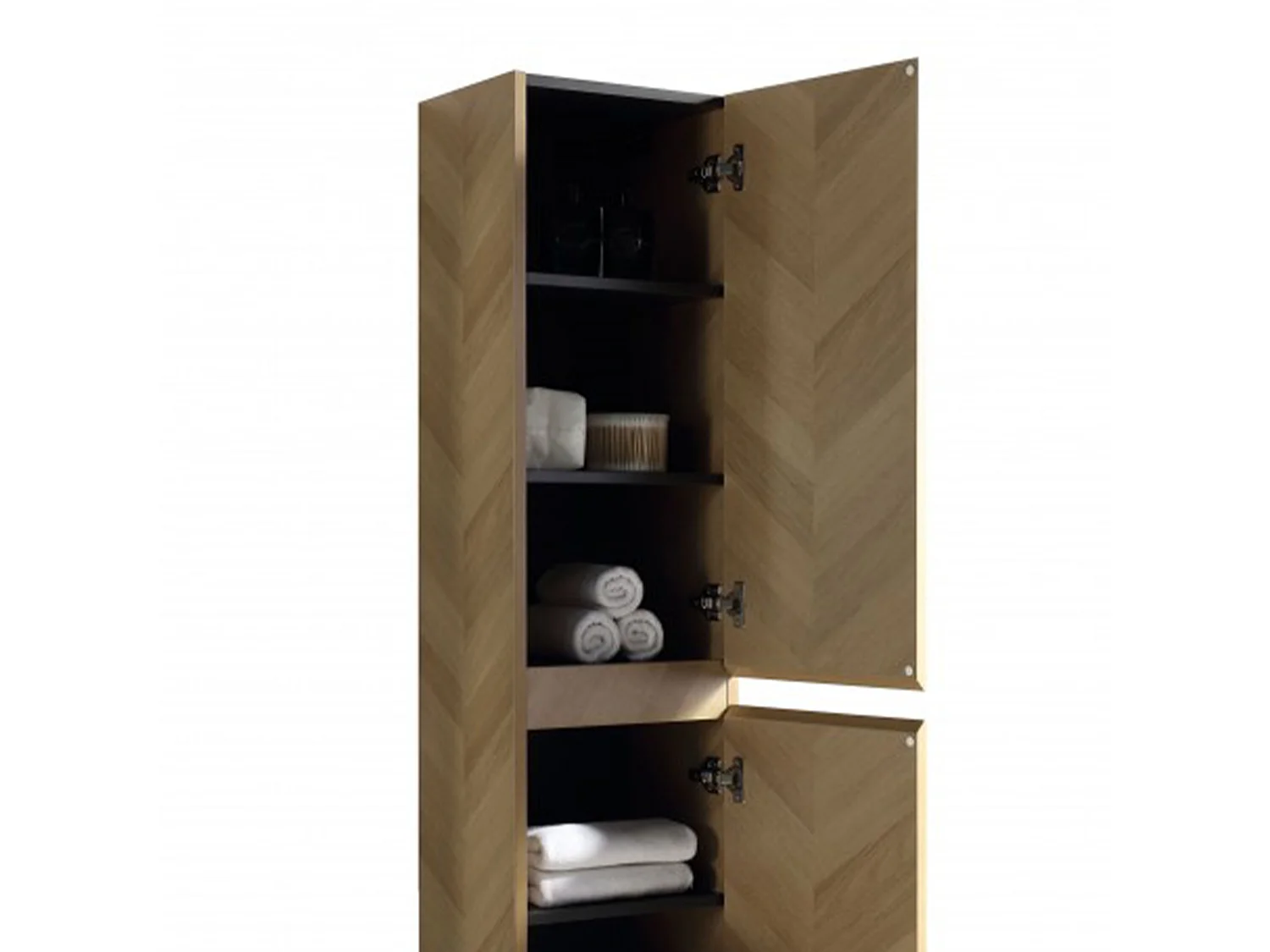 Colonne de salle de bain 160 cm motif chevron Aquapunto