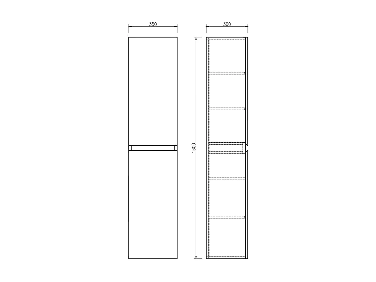 Colonne de salle de bain 160 cm motif chevron Aquapunto