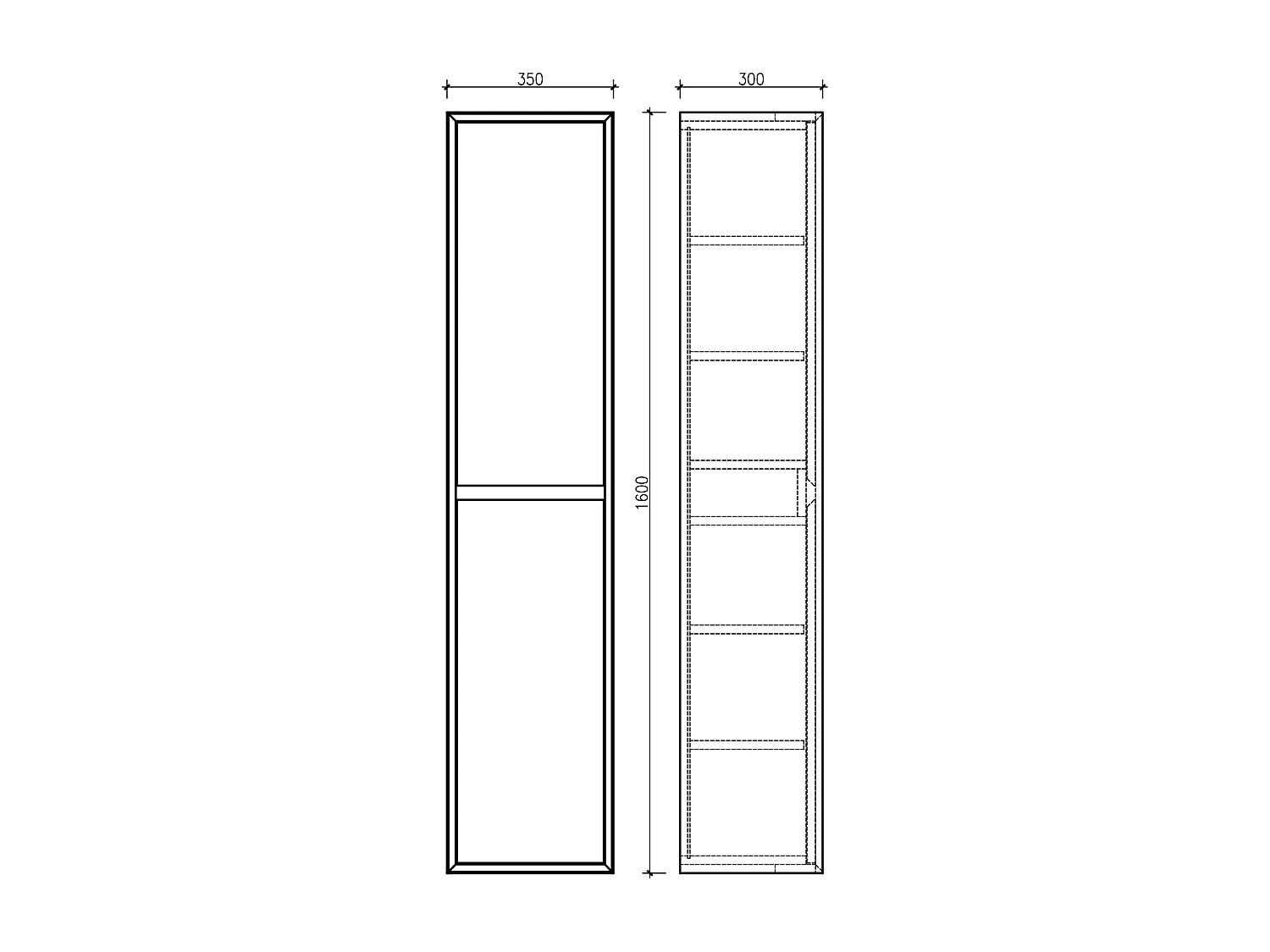 Colonne de salle de bain 160 cm noir effet marbre Aquasasso