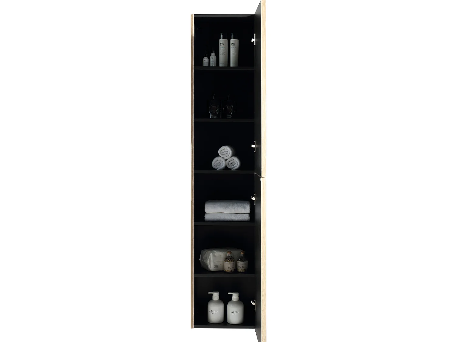 Colonne de salle de bain 160 cm chêne clair Aqualinéa