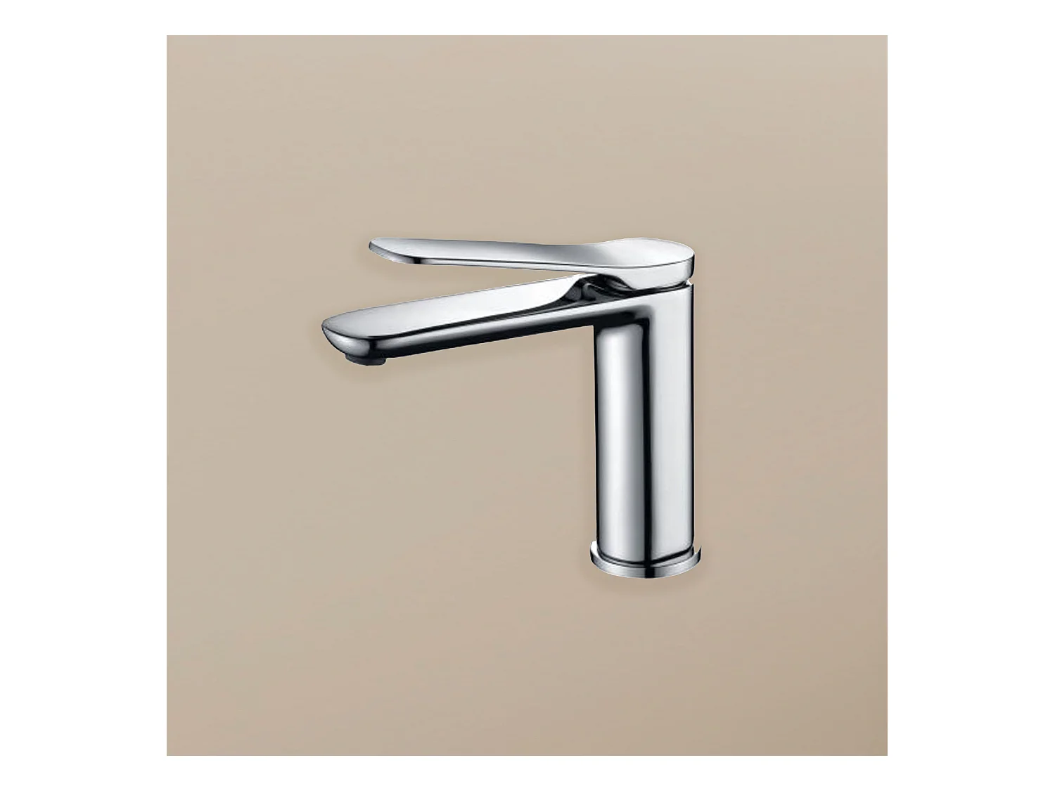 Robinet mitigeur chromé de salle de bain
