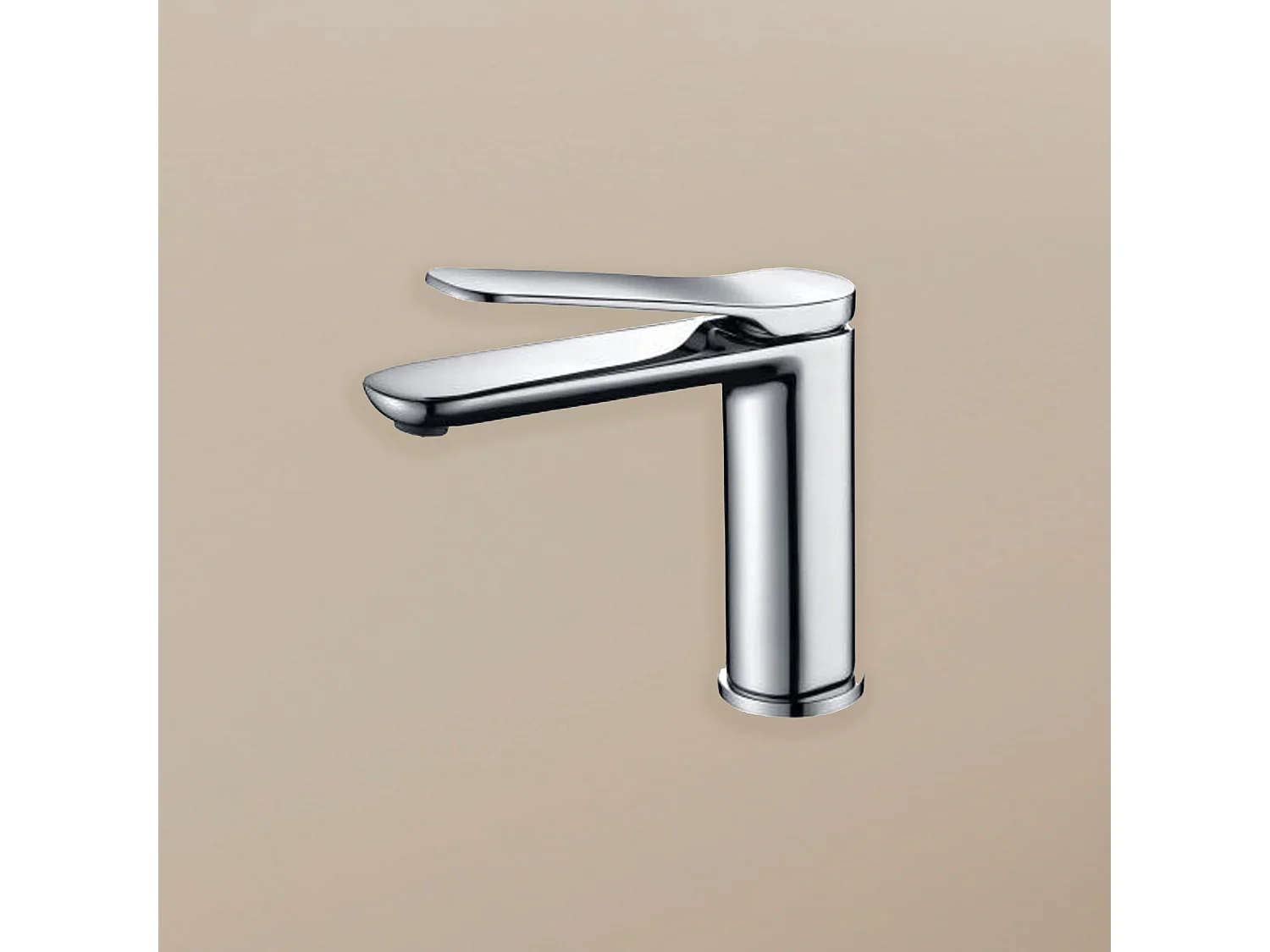 Robinet mitigeur chromé de salle de bain